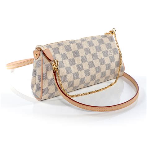 lv damier azur clutch|LOUIS VUITTON Damier Azur Eva Clutch .